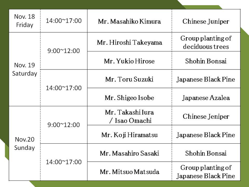 Theme of Bonsai Demonstration